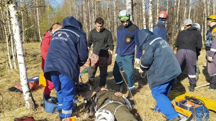 В Красноярском крае из тайги спасли рухнувшего с дерева охотника