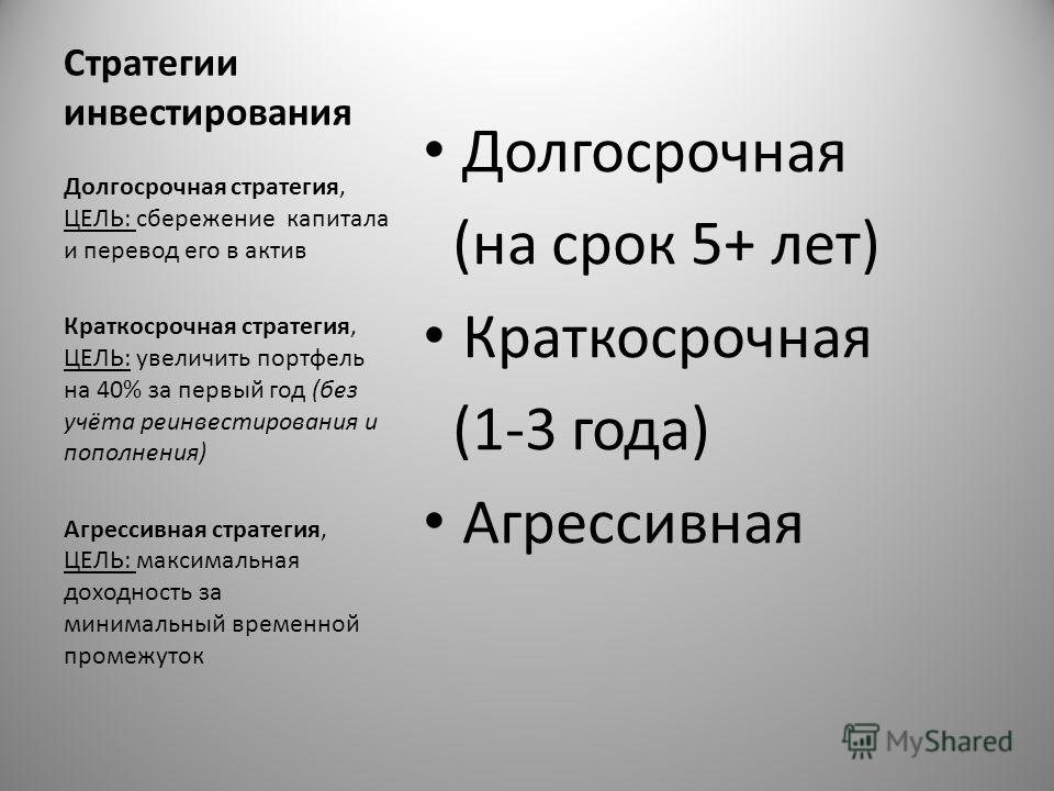 Презентация финансовые инструменты и стратегии инвестирования