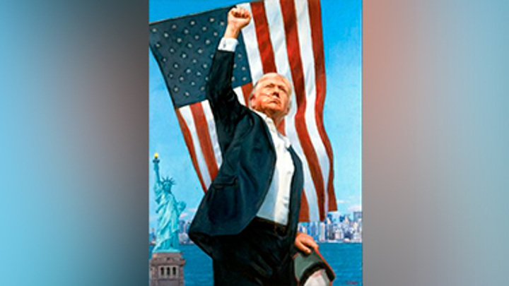 Телеканал CNN показал портрет Трампа, подаренный Путиным - Новости на Вести.ru