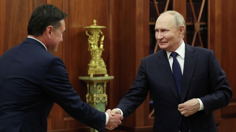 Президент РФ Владимир Путин и губернатор Московской области Андрей Воробьев во время встречи