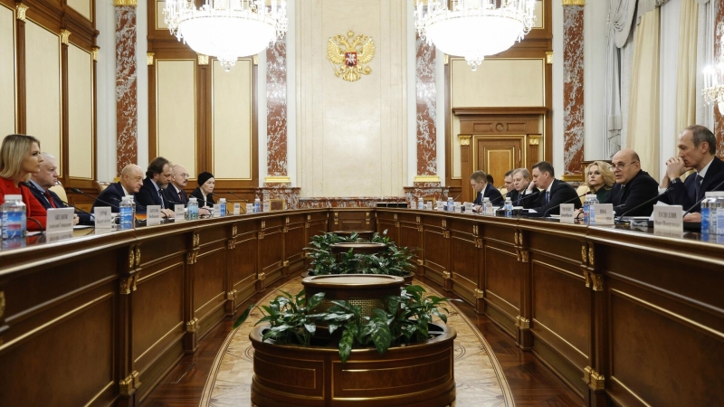 Председатель правительства РФ Михаил Мишустин проводит встречу с депутатами думской фракции Справедливая Россия. 3 февраля 2026