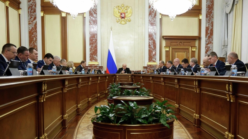 Председатель правительства России Михаил Мишустин проводит заседание кабинета министров. 15 января 2026